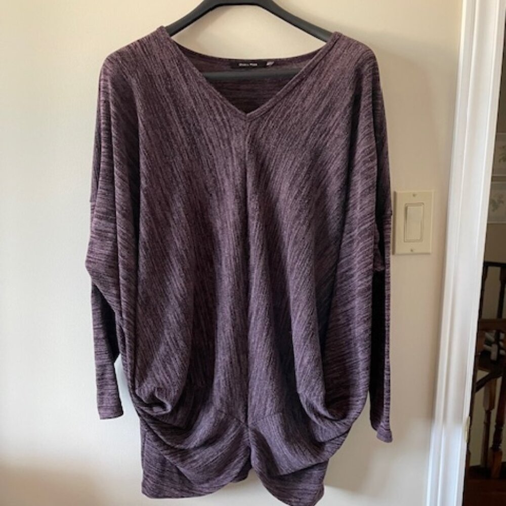Doe & Rae - purple/black Draped Loose Top Size M/L